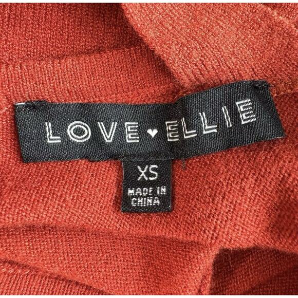 Love Ellie Stitch Fix Women’s Fall Rust Cross Back Sweater Autumn Size XS NWOT - Picture 3 of 5